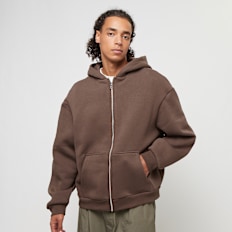 Urban Classics Fluffy Zip Hoody castanho