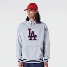 New Era MLB RIB INFILL OS HOODIE los angeles dodgers hgrnvy grijs