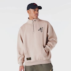 New Era Lifestyle Quarter Zip Sweater beige
