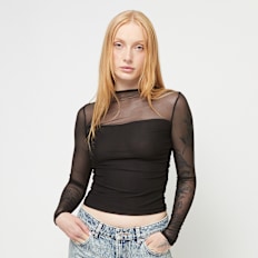 Decibel Mesh Cropped Longsleeve noir