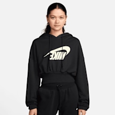 Nike Sportswear Oversized Fleece Crop Hoodie Dance preto