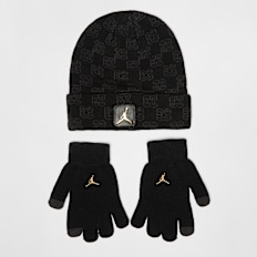Nike JAN MONOGRAM BEANIE SET black noir