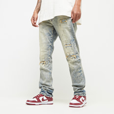 Smoke Rise Wave Effect Jeans MECHANICAL BLUE plava