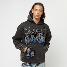 Smoke Rise Rhinestone Dystopia Hoodie cinzento
