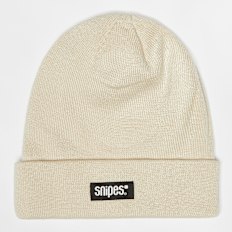 SNIPES Woven Basic Logo Beanie off white beige