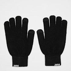 SNIPES Woven Basic Logo Knitted Gloves black schwarz