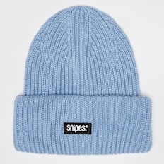 SNIPES Woven Logo Knit Beanie blauw