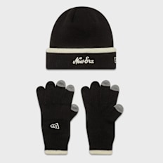 New Era New Era Script Beanie Set blk/ofw noir