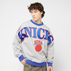 Mitchell & Ness NBA New York Knicks Full Field Satin Fleece Crew szary