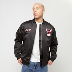 Mitchell & Ness NBA Chicago Bulls Team Leader Satin Bomber preto