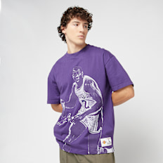 Mitchell & Ness NBA LA Lakers Ultimate Player Vintage Logo Tee Magic Johnson pourpre