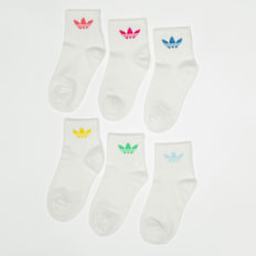 adidas Originals Chaussettes adicolor Trefoil Ankle Kids (6 Pack) multicolore