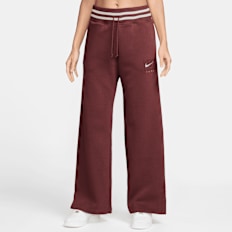 Nike Sportswear Phoenix Fleece High-Rise Graphics Wide Pants czerwony