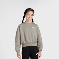 Nike   Sportswear Club Fleece Boxy Crew Low Brand Read gris