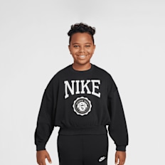 Nike   Sportswear Club French Terry Boxy Crew Graphics Star noir