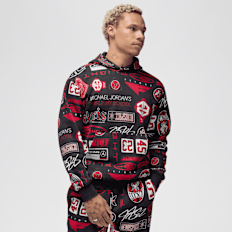 Jordan Essentials All Over Print Fleece Pullover noir