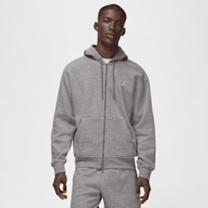 Jordan Brooklyn Fleece Full-Zip Hoodie cinzento