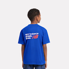New Balance Athletics Shoes Back Graphic Tee niebieski