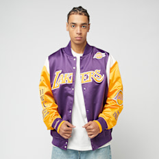 Mitchell & Ness NBA Team Origins Satin Jacket Vintage Logo LA Lakers fioletowy