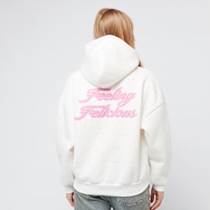 Felicious Rhinestones Hoodie blanco