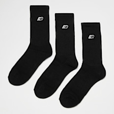 New Balance 3 PACK - Essentials Cushioned Crew Socks schwarz