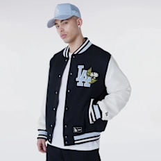New Era MLB Floral Varsity Jacket Los Angeles Dodgers zwart
