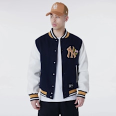 New Era MLB Floral Varsity Jacket New York Yankees blauw