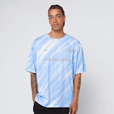 New Balance Geometric Poly Tee azul