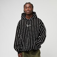 Karl Kani Signature Logo Pinstripe Oversized Hoodie noir