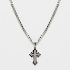fainz Frozen Cross Chain prateado