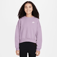 Nike   Junior Sportswear Club Fleece Boxy Crew Low Brand Read violeta