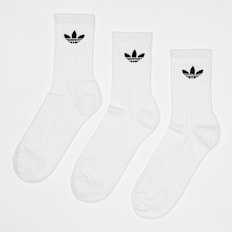 adidas Originals 3 PACK - adicolor Trefoil Crew Socken weiß