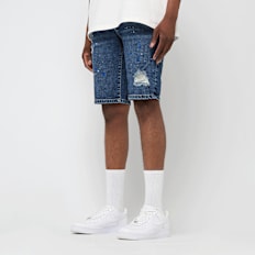 2Y STUDIOS Leonardo Ripped Slim Fit Shorts blu