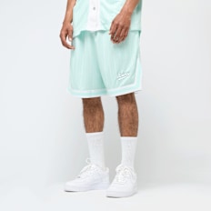 Karl Kani Small Varsity Logo Pinstripe Mesh Shorts bleu