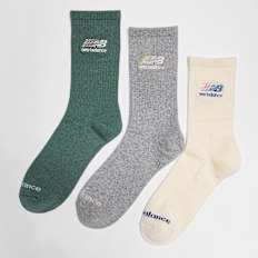 New Balance 3 PACK - Cushioned Logo Crew multicolore