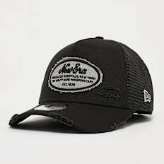 New Era A-Frame Trucker Oval Distress Patch New Era zwart