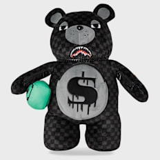 SPRAYGROUND Dripping Sharks In Paris Moneybear Teddy Bear grijs