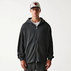 New Era NBA Washed Full Zip Chicago Bulls noir