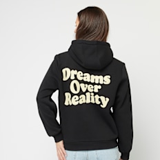 Miss Tee Dreams Over Reality Ladies Fluffy Hoody zwart