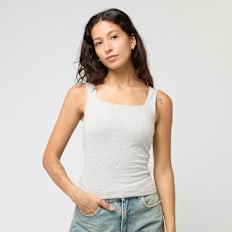 Decibel Square Neck Top white grau