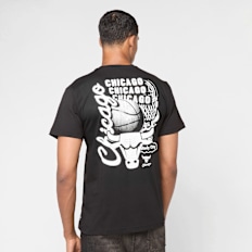 Mitchell & Ness NBA Chicago Bulls HWC Overlap Graphic Tee zwart
