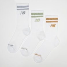 New Balance 3 PACK - EVERYDAY STRIPE MIDCALF -  white blanco