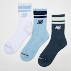 New Balance 3 PACK - KIDS EVERYDAY STRIPE SEASONAL MIDCALF -  white/blue blu