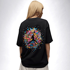 Jordan W J FLT SS OS GFX TEE FLW black preto