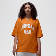 Jordan W J BRK SS MESH JRSY TOP starfish/white orange