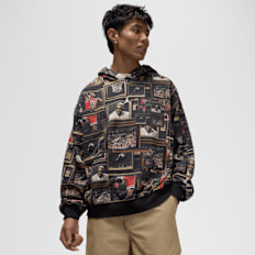 Jordan All Over Print Fleece Hoodie preto