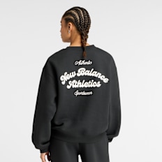 New Balance Linear Heritage Fleece Crew schwarz
