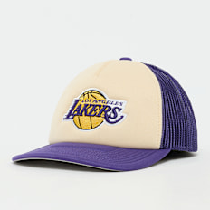 Mitchell & Ness VINTAGE BLOCK TRUCKER NBA LOS ANGELES LAKERS cream lila