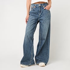 True Religion Embroidery Jessie Super Baggy blu