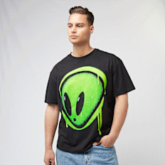 Mister Tee Dripping Alien Head Oversize Tee noir